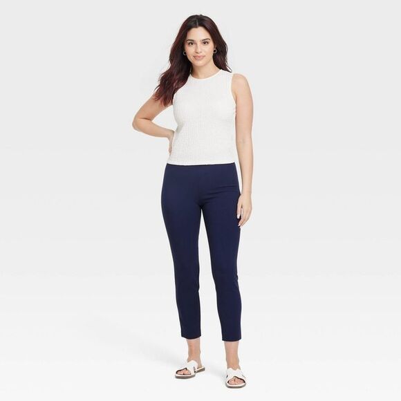 A New Day - Women's High-Rise Skinny Ankle Pull-On Pants - A N Navy - Picture 3 of 3